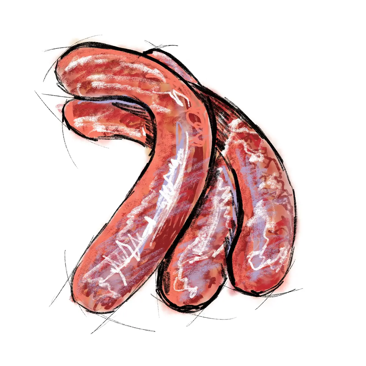 4 bratwürste à je 100g
