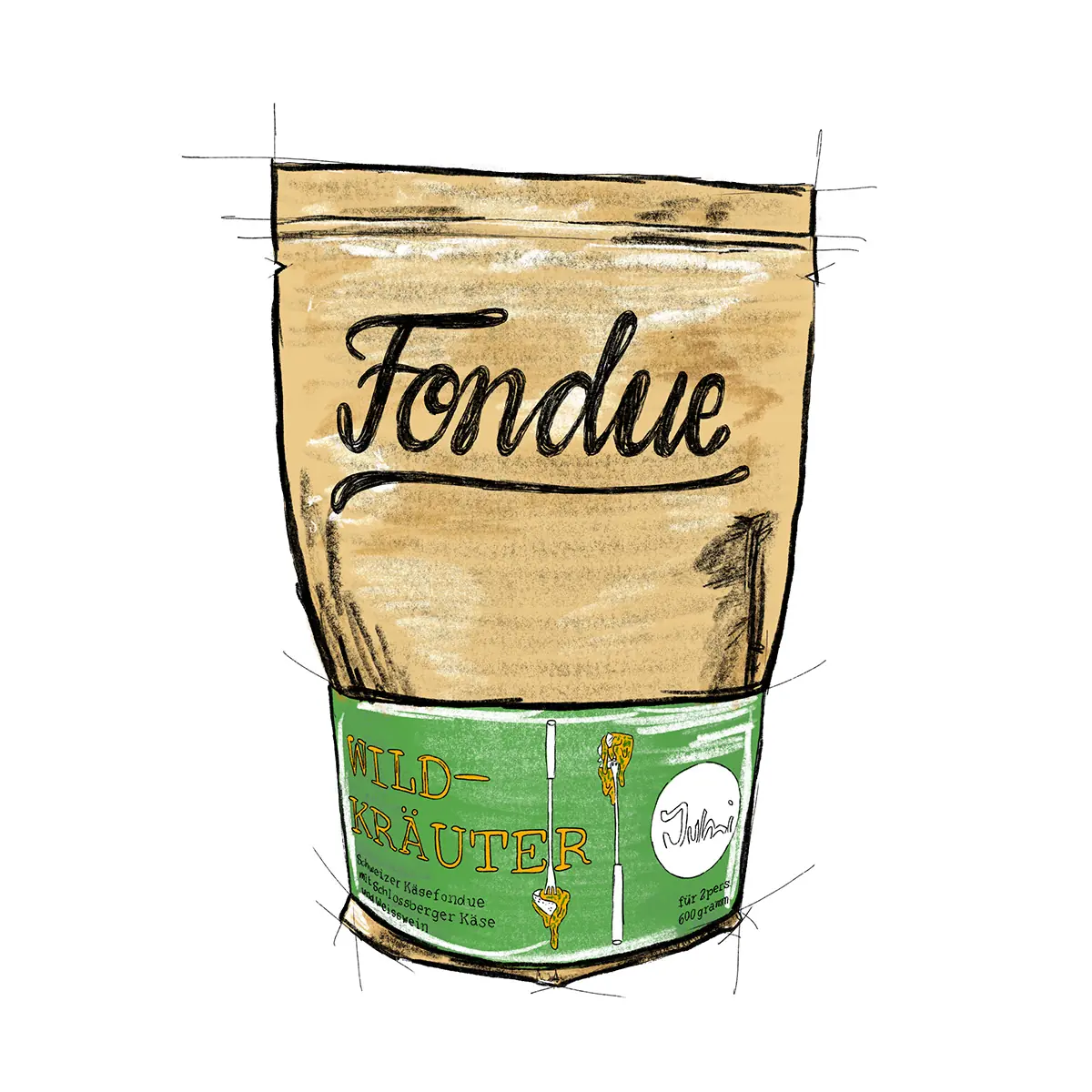 jumi fondue - wildkräuter